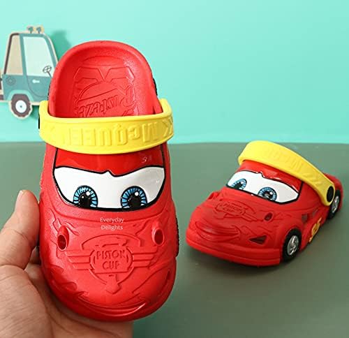 Günlük Sevindirdi Yıldırım McQueen Arabalar Takunya üzerinde Kayma su ayakkabısı Rahat Yaz Erkek Çocuklar için Çocuk