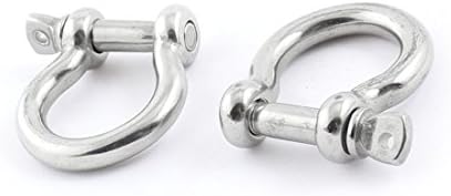 Aexit 2 ADET Gümüş Zincir ve Halat Bağlantı Parçaları Ton paslanmaz çelik tel halat Raptiye Yay Pranga tel halat keryesi